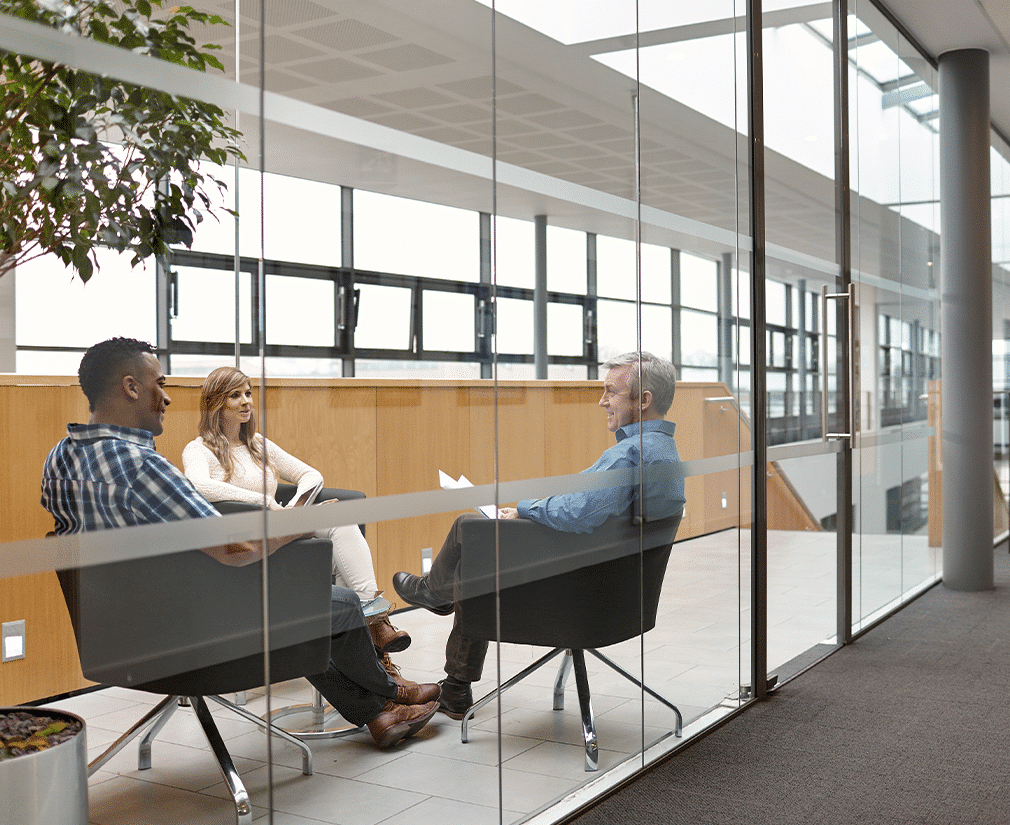 People discussing at our working environment